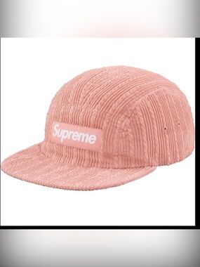 Supreme Pink Corduroy Camp Cap